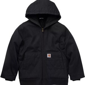 Kids Carhartt Black Hooded Jacket insulated
